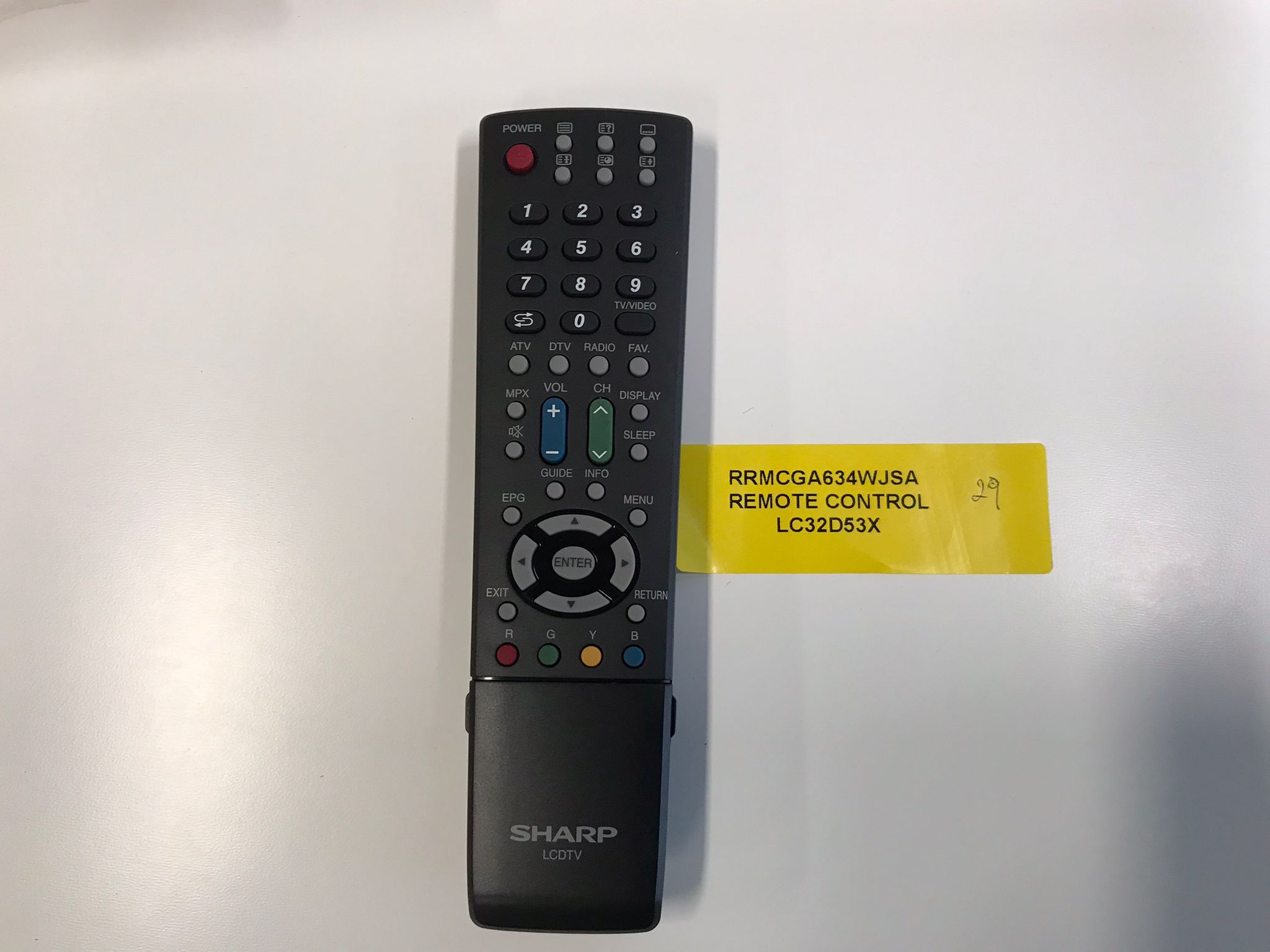 Sharp TV Remote Control RRMCGA634WJSA