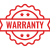 6 MONTHS WARRANTY – Red vintage-style badge with the word "Quality" in bold, framed by circular decorative elements